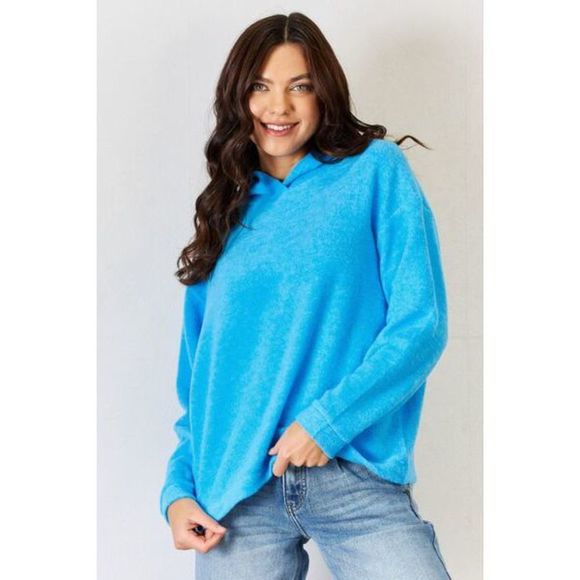 Zenana Full Size Long Sleeve Cozy Hoodie - Picture 4 of 6